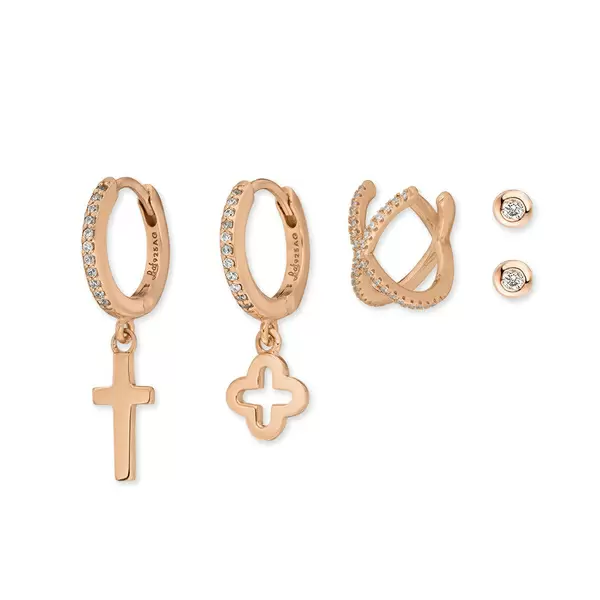 Leaf Jewelry Ear Mix, 5-er Set, 18 K Rosegold vergoldet Top Angebot