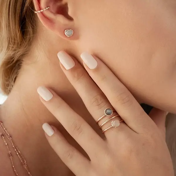 Leaf Jewelry Ohrstecker Valentine, Rosegold Neueste Mode