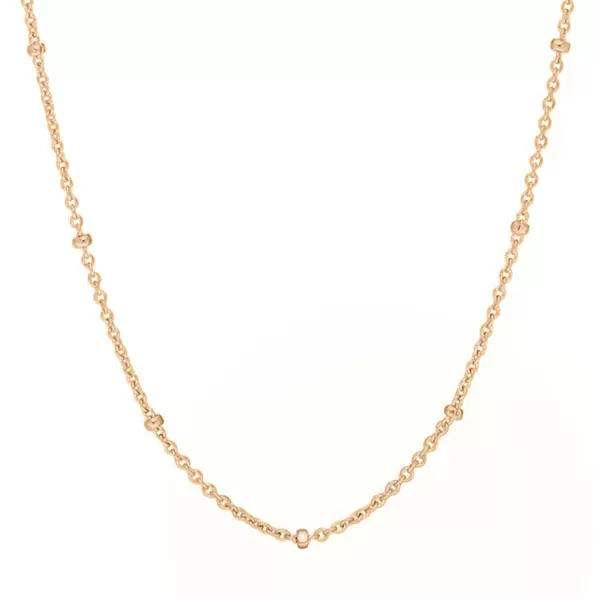 Leaf Jewelry Gliederkette mit Kugeln, 55cm, 18 K Rosegold vergoldet Tägliche Deals