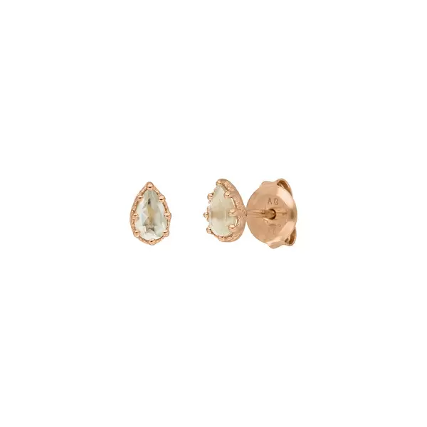 Leaf Jewelry Ohrstecker Drop, Prehnit, 18 K Rosegold vergoldet JETZT KAUFEN