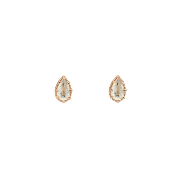 Leaf Jewelry Ohrstecker Drop, Prehnit, 18 K Rosegold vergoldet JETZT KAUFEN
