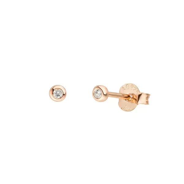 Leaf Jewelry Ohrstecker MINI Pure 18 K Gelbgold vergoldet, 18 K Rosegold vergoldet Neueste Stile
