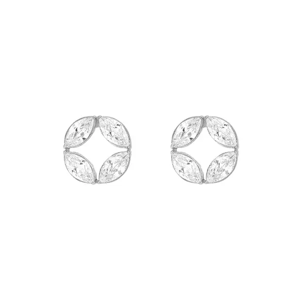 Leaf Jewelry Ohrstecker Zirkonia Flower, 925 Sterlingsilber Letzter Tag