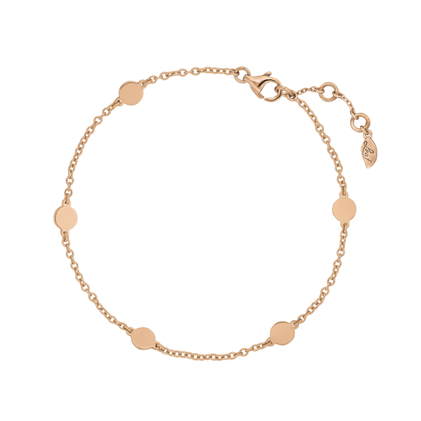 Leaf Jewelry Armkettchen Basic mit Plättchen, 18 K Rosegold vergoldet Bis zu 55% Rabatt