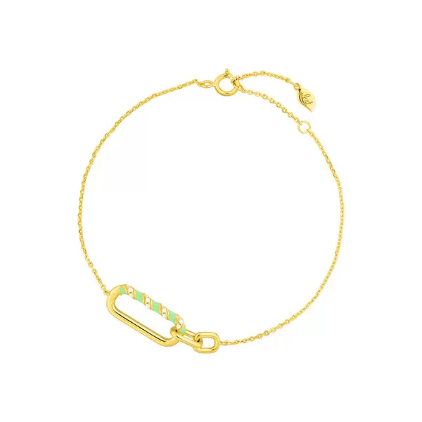 Leaf Jewelry Silber Armkette, Gelbgold, Neon Twist Nur noch ein Tag übrig