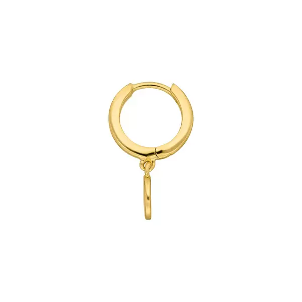 Leaf Jewelry Single Creole PLATELET, 18 K Gelbgold vergoldet Fabrikverkauf