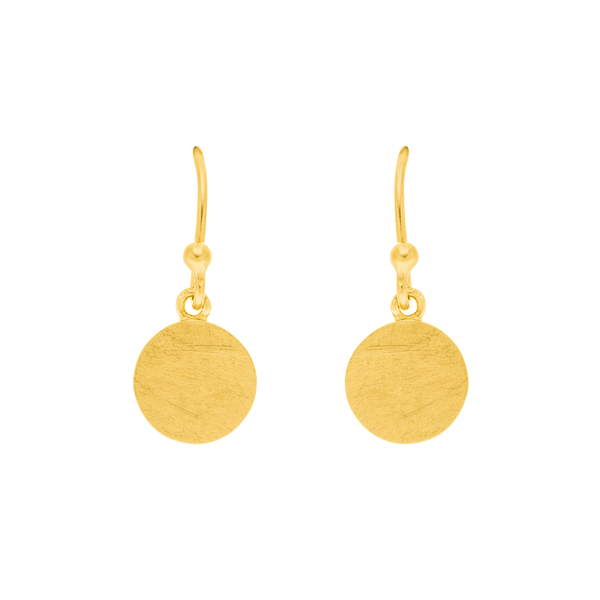 Leaf Jewelry Ohrhänger Plättchen klein, 18 K Gelbgold vergoldet Limitierter Zeitrabatt