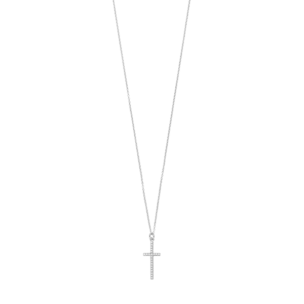 Leaf Jewelry Halskette Kreuz mit Zirkonia, 925 Sterlingsilber Exklusivangebot