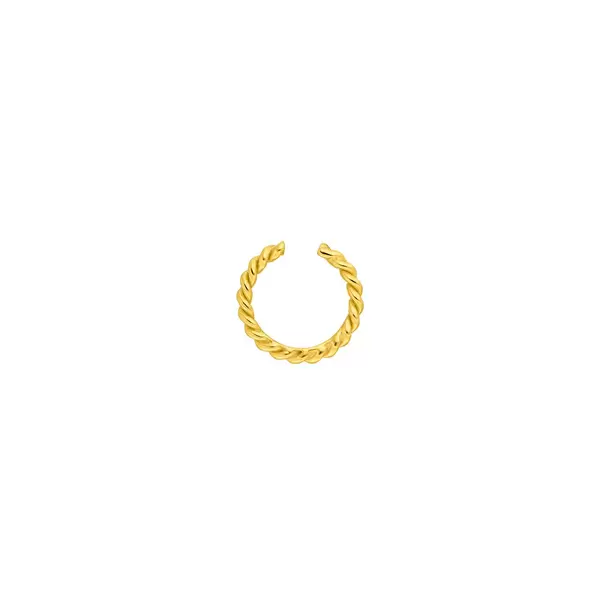 Leaf Jewelry Earcuff Rope, 10 mm, 18 K Gelbgold vergoldet Black Friday