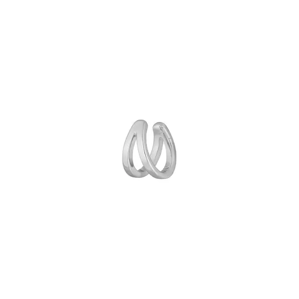Leaf Jewelry Earcuff Double Line, 10 mm, 925 Sterlingsilber, rhodiniert Weihnachtsangebot