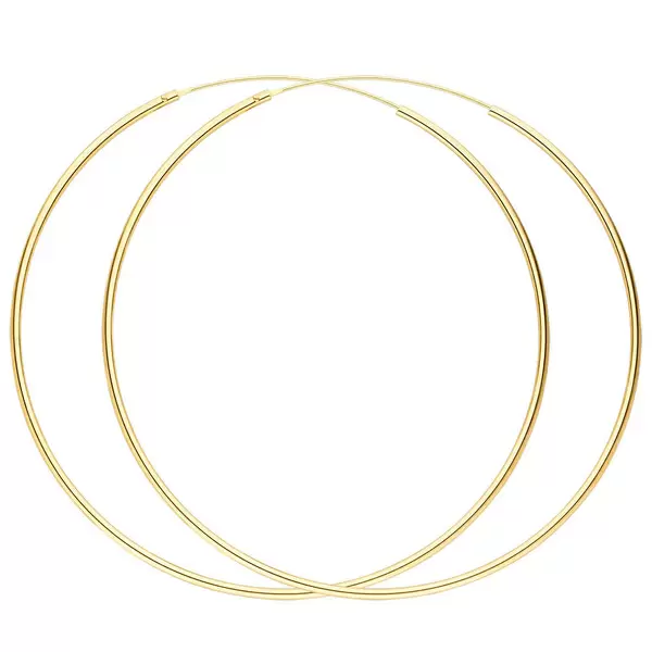 Leaf Jewelry Creole Pure, 70mm, 18 K Gelbgold vergoldet Jubiläumsangebot