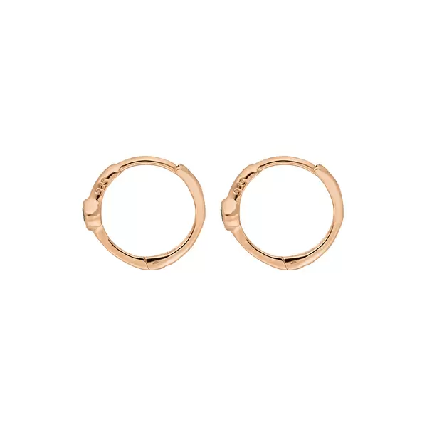 Leaf Jewelry Creole One Gem, Blauer Topas, 18 K Rosegold vergoldet Neuheiten