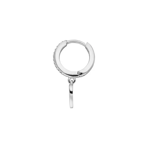 Leaf Jewelry Single Creole HEART/Zirkonia, 925 Sterlingsilber Saisonale Angebote