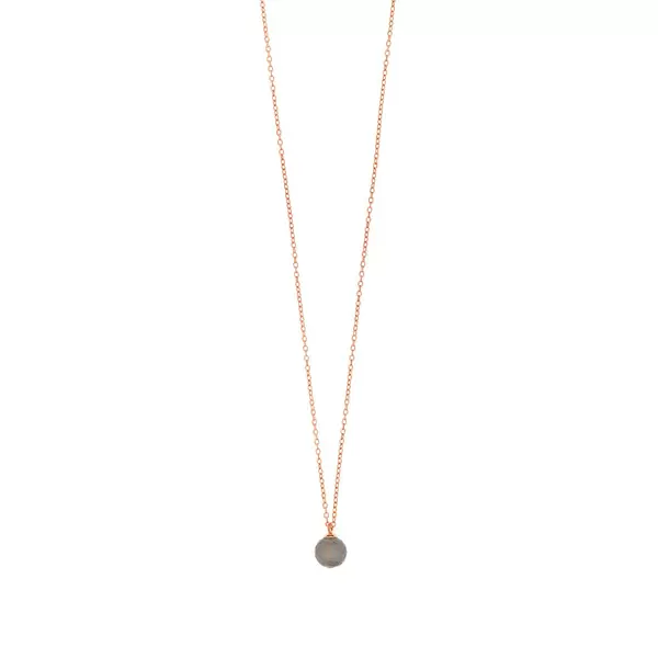 Leaf Jewelry Halskette Rain Drop, Labradorit, 18 K Roségold vergoldet Sonderangebote
