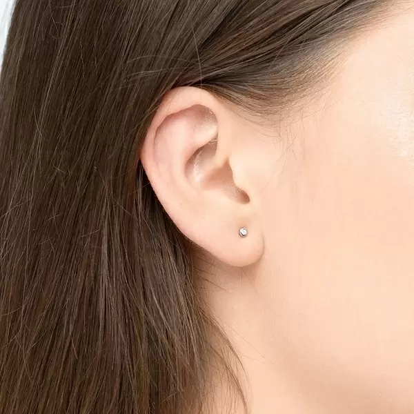 Leaf Jewelry Ohrstecker MINI Pure 18 K Gelbgold vergoldet, 925 Sterlingsilber Begrenzte Freigabe