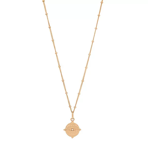 Leaf Jewelry Halskette Evil Eye, 45cm, 18 K Rosegold vergoldet Letzter Tag