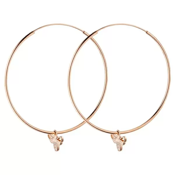 Leaf Jewelry Creole Bee Happy, 18 K Rosegold vergoldet Bis zu 65% Rabatt