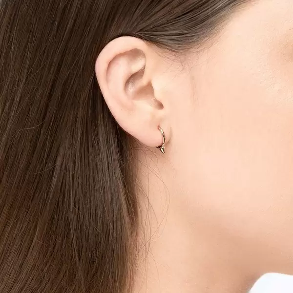 Leaf Jewelry Mini Creole Stud, 8mm, 18 K Rosegold vergoldet Discount Store für neue Produkte