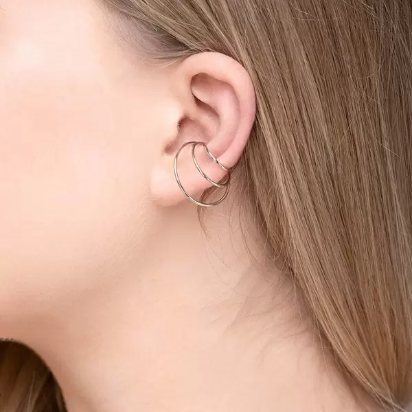 Leaf Jewelry Earcuff Triple Ring, 925 Sterlingsilber Super Rabatt