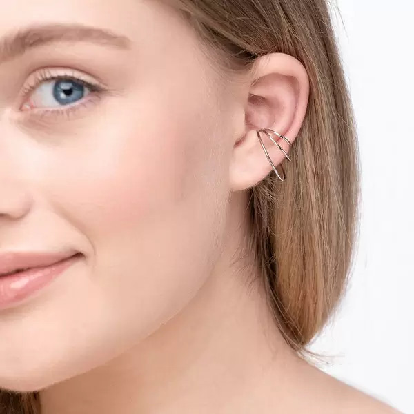 Leaf Jewelry Earcuff Triple Ring, 925 Sterlingsilber Super Rabatt