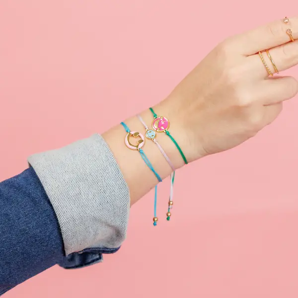 Leaf Jewelry Glücksarmband "LOL" EMOJI, 18 K Gelbgold vergoldet Begrenzt auf 3 Tage