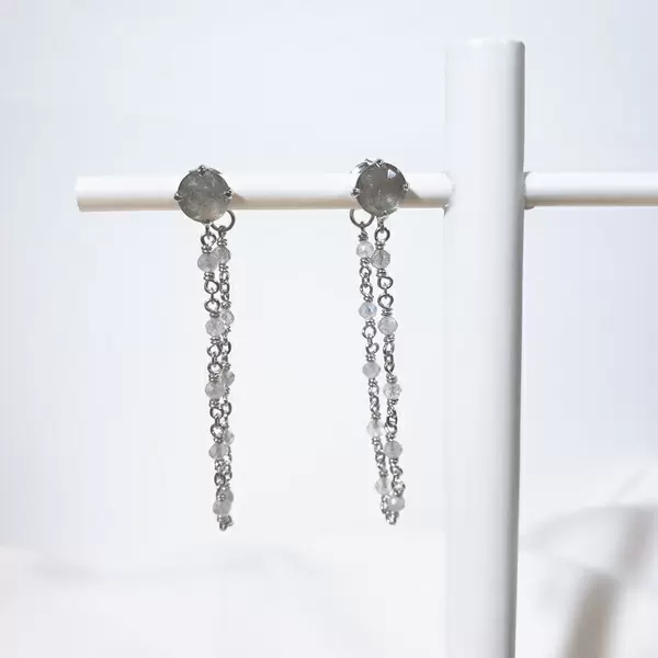 Leaf Jewelry Ohrhänger Flying Gem, Labradorit, 925 Sterlingsilber 50% Rabatt für begrenzte Zeit