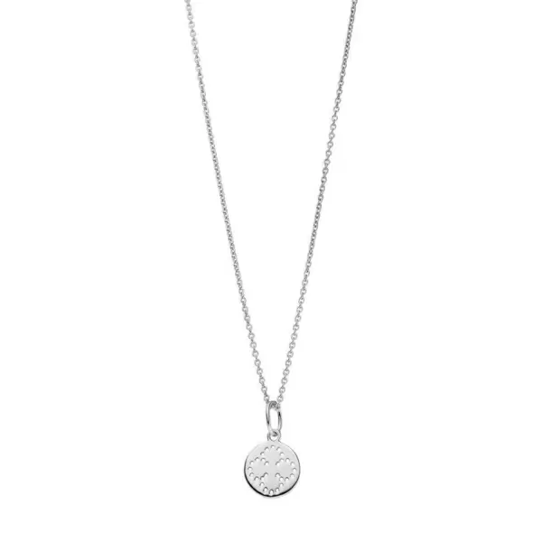 Leaf Jewelry Halskette Mini-Disc CLOVER, 925 Sterlingsilber Rabatte dieses Monats