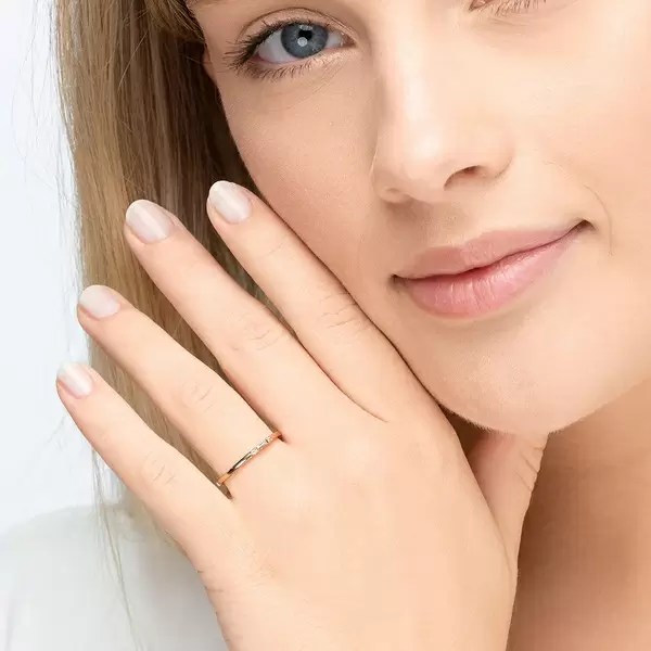 Leaf Jewelry Ring SPARKLE, small, 18 K Rosegold vergoldet, Gr.50 2025