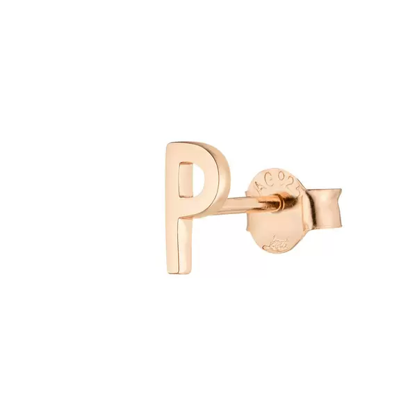 Leaf Jewelry Buchstabenstecker, 18K Rosegold vergoldet, 1 Stück, B Outlet