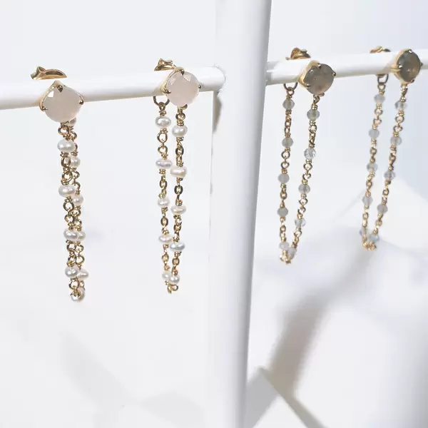 Leaf Jewelry Ohrhänger Flying Gem, Labradorit, 18 K Gelbgold vergoldet Rabatt