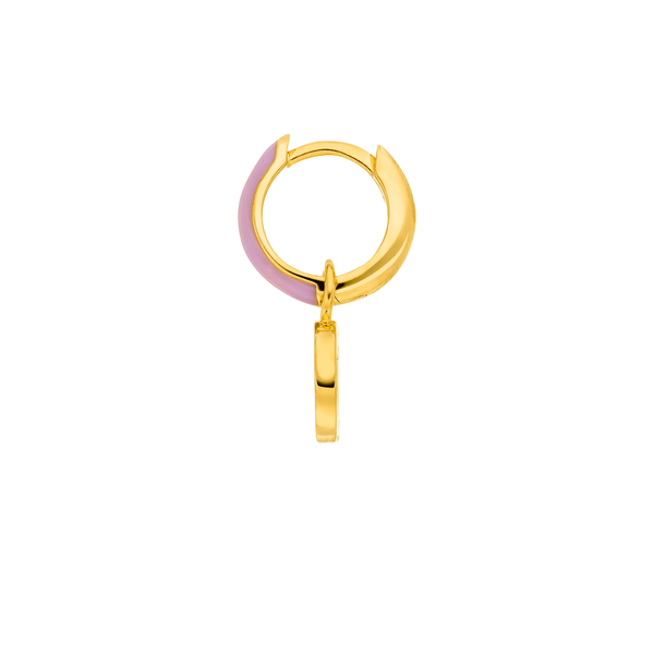 Leaf Jewelry Single Creole "Happy" EMOJI, 18 K Gelbgold vergoldet Online Shopping