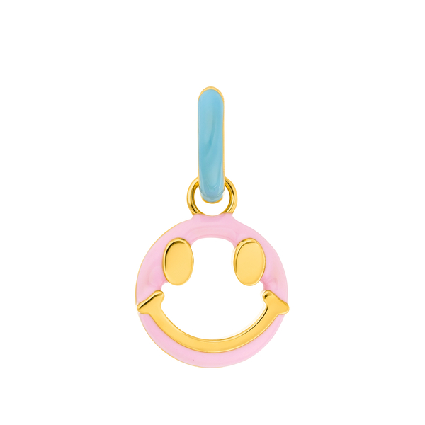 Leaf Jewelry Single Creole "Joy" EMOJI, 18 K Gelbgold vergoldet Saisonschlussverkauf