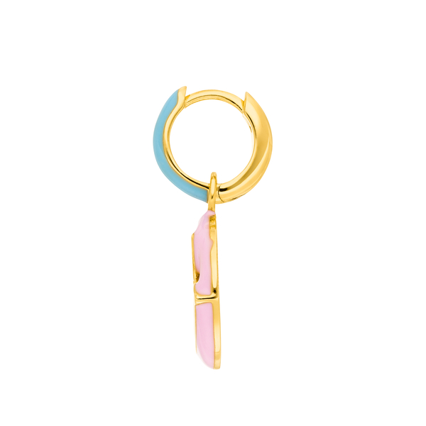 Leaf Jewelry Single Creole "Joy" EMOJI, 18 K Gelbgold vergoldet Saisonschlussverkauf
