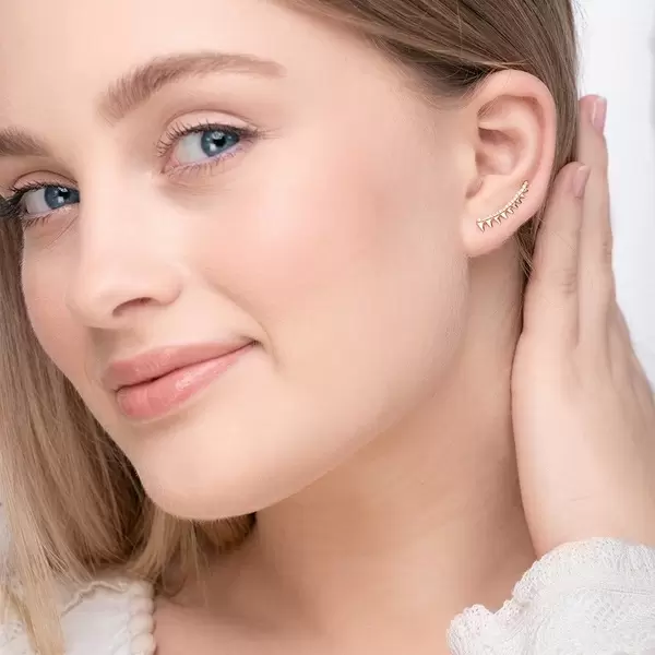 Leaf Jewelry Earclimber Memory II, 18 K Gelbgold vergoldet Cyber Monday