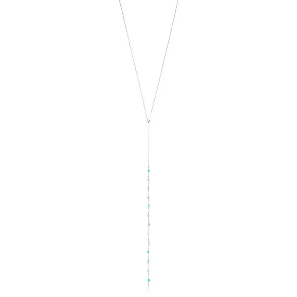 Leaf Jewelry Y-Halskette Rainbow, Amazonit, 925 Sterlingsilber Top Angebot