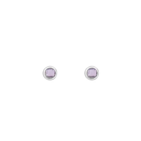Leaf Jewelry Ohrstecker Pure Amethyst, 3mm, 925 Sterlingsilber Tägliche Deals