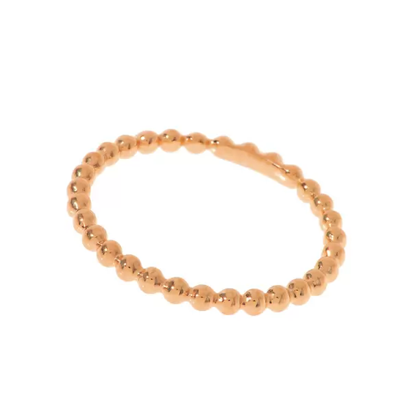Leaf Jewelry Ball-Ring, 18 K Rosegold vergoldet, Größe 46 Kostenlose Rückgabe