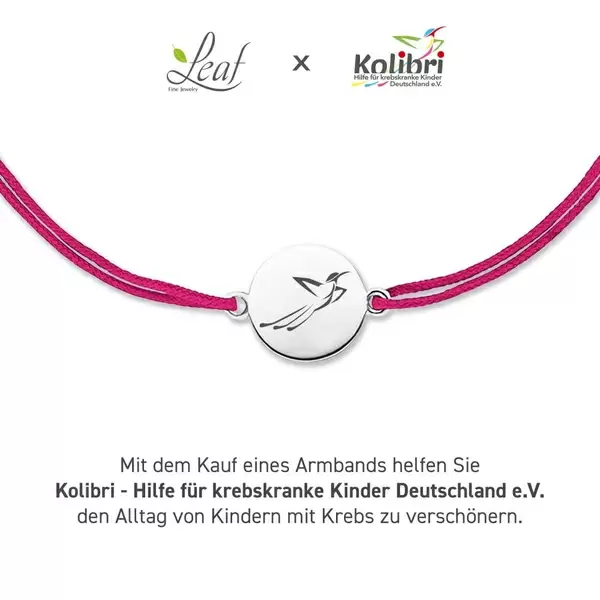 Leaf Jewelry Charity Armband KOLIBRI, Fuchsia 50% Rabatt mit kostenlosem Versand