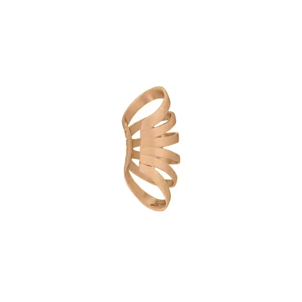 Leaf Jewelry Earcuff Rock, 18 K Rosegold vergoldet Online