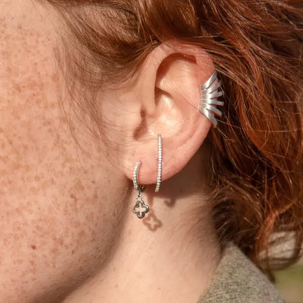 Leaf Jewelry Earcuff Rock, 18 K Rosegold vergoldet Online