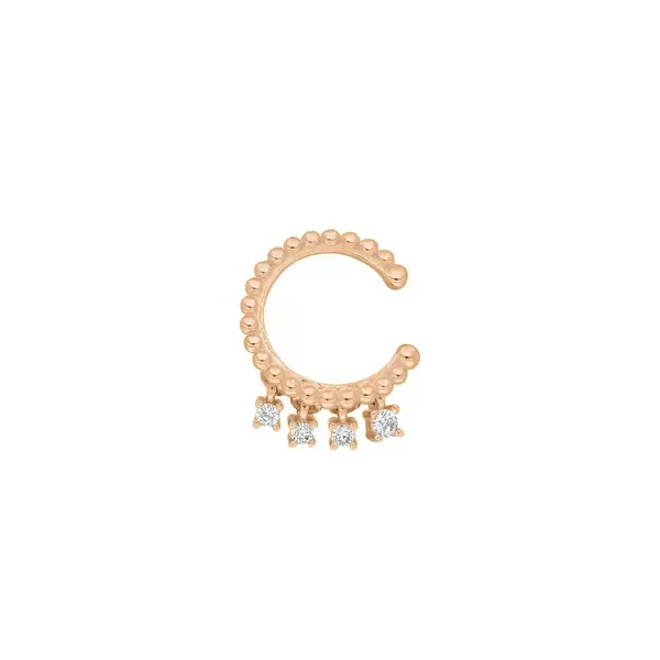 Leaf Jewelry Earcuff Fancy, 18 K Rosegold vergoldet Fabrikpreis