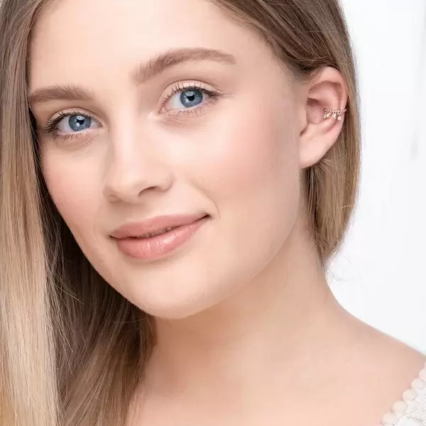 Leaf Jewelry Earcuff Fancy, 18 K Rosegold vergoldet Fabrikpreis