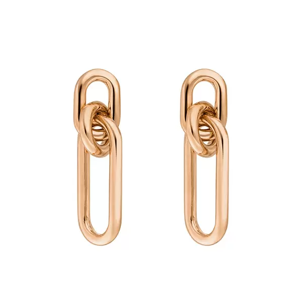 Leaf Jewelry Silber Ohrhänger, Rosegold, Karabiner Valentinstagsangebot
