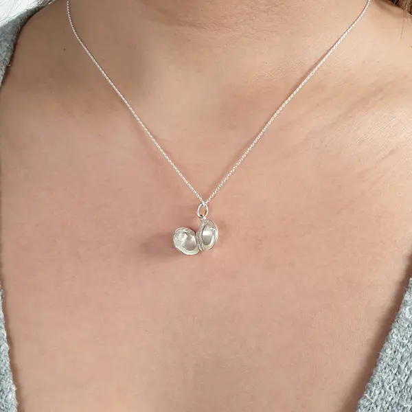 Leaf Jewelry Silber Medaillon Halskette Top Angebot