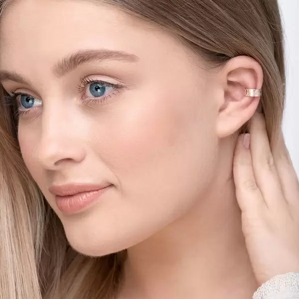 Leaf Jewelry Earcuff Matt, 4mm, 18 K Rosegold vergoldet VIP-Rabatte