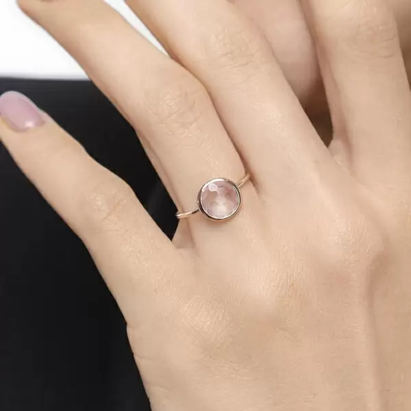 Leaf Jewelry Ring 14 K Roségold, Rosenquarz Bis zu 50% Rabatt