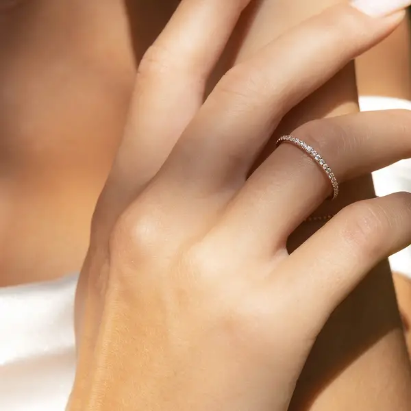 Leaf Jewelry Memoryring mit Diamanten, 18 K Gelbgold Bis zu 65% Rabatt