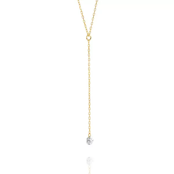 Leaf Jewelry Halskette Y-Pure Diamant, 18 K Gelbgold Nur für heute