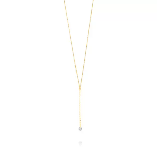 Leaf Jewelry Halskette Y-Pure Diamant, 18 K Gelbgold Nur für heute