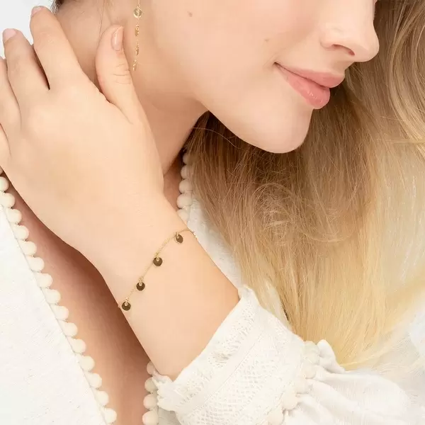 Leaf Jewelry Armkette Platelet, 14 K Gelbgold Riesige Rabatte